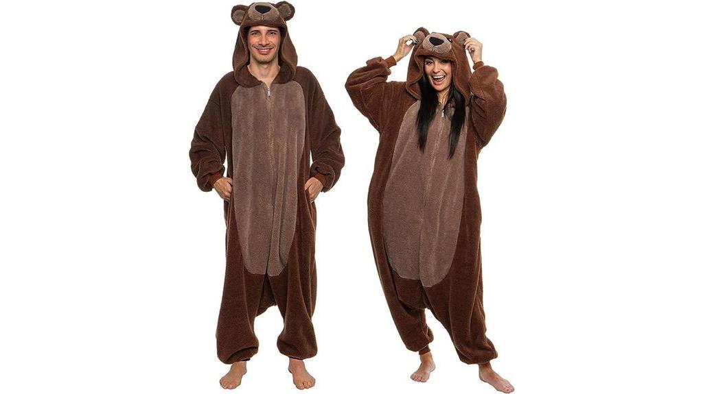 cozy adult bear onesie