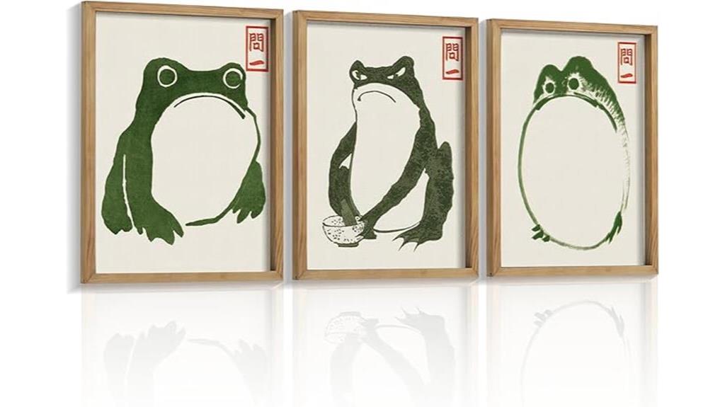 japanese frog wall decor