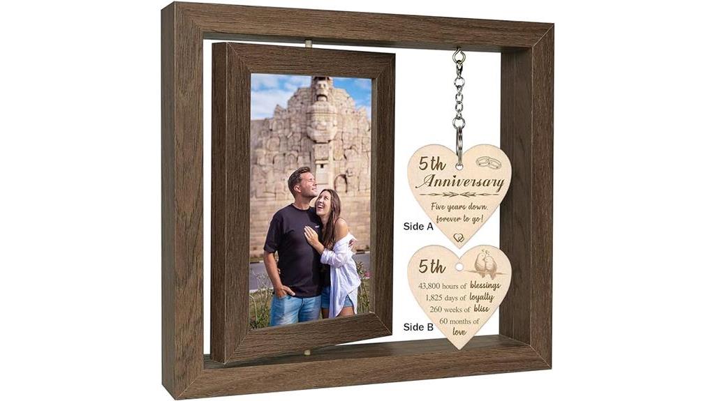 wooden frame for anniversary