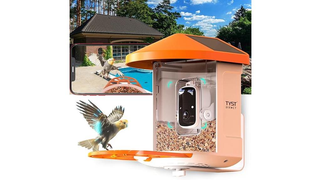 camera equipped bird feeder