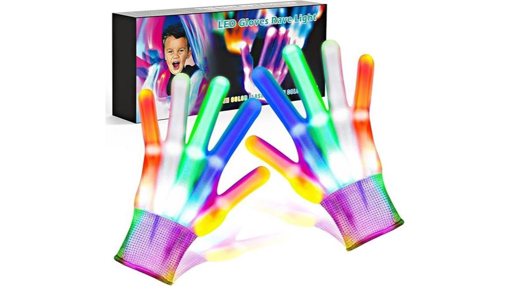colorful led gloves set