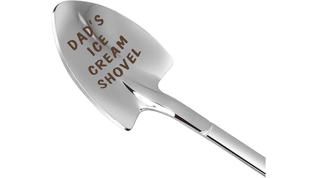 engraved stainless steel spoon