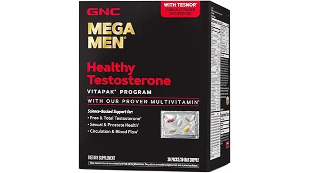 gnc mega men testosterone program