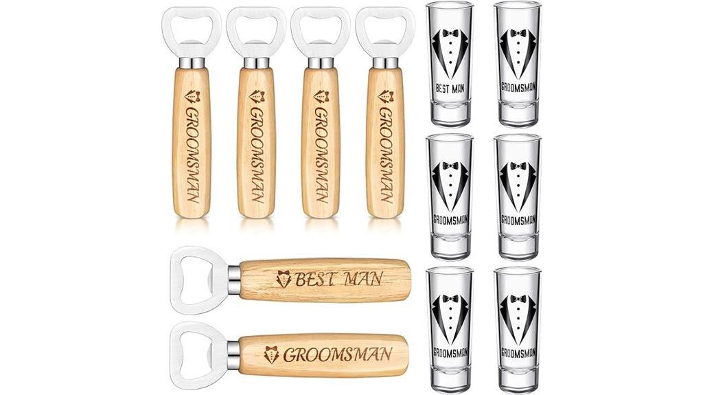 groomsmen shot glasses set
