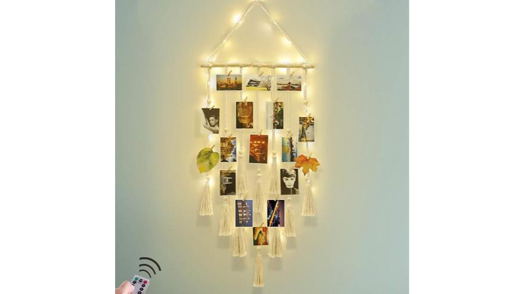 hanging photo display decor