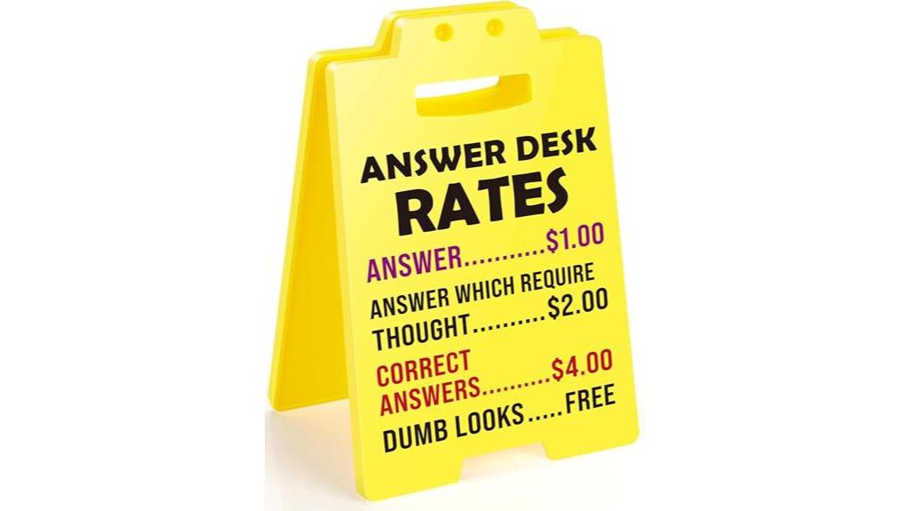 humorous office desk sign