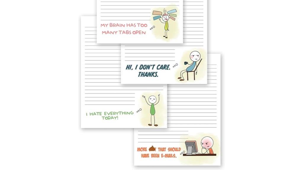 humorous office notepads collection