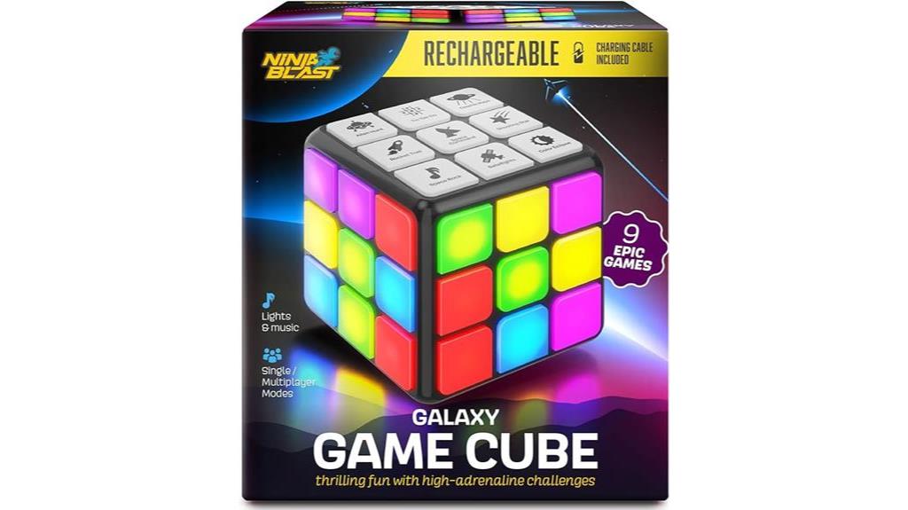 interactive rechargeable activity cube