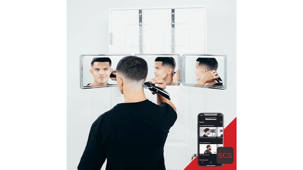 led lighted 3 way mirror