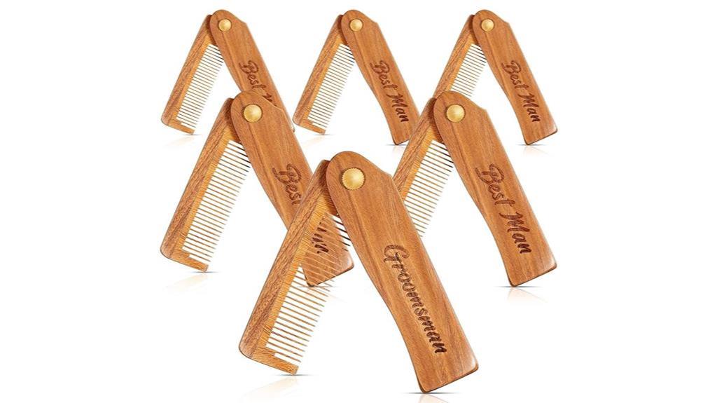 men s folding beard comb