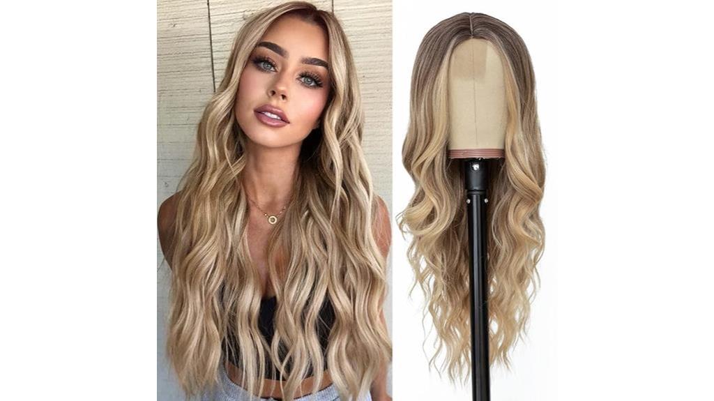 ombre blonde wavy wig