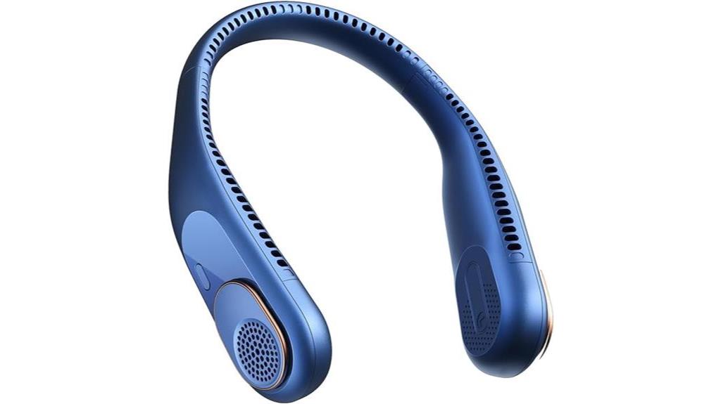 portable neck fan device