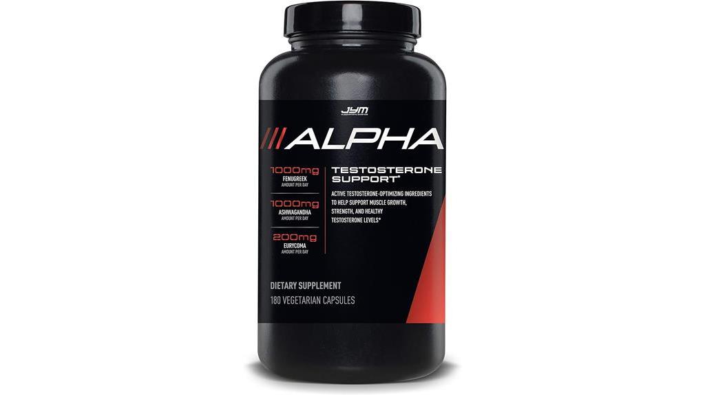 testosterone support supplement alpha jym