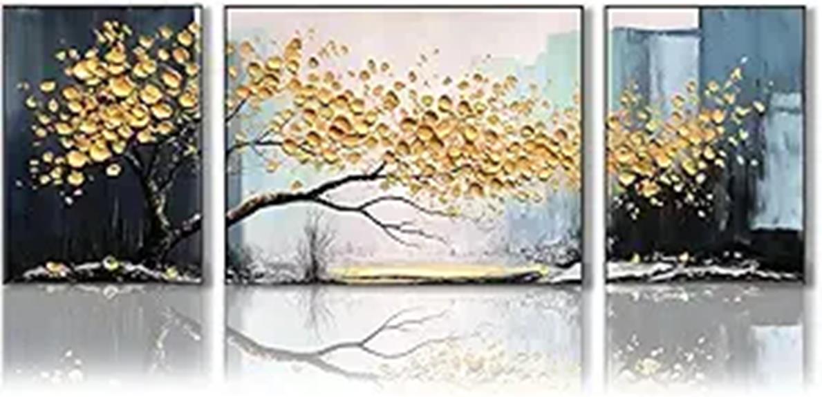 three piece canvas wall art