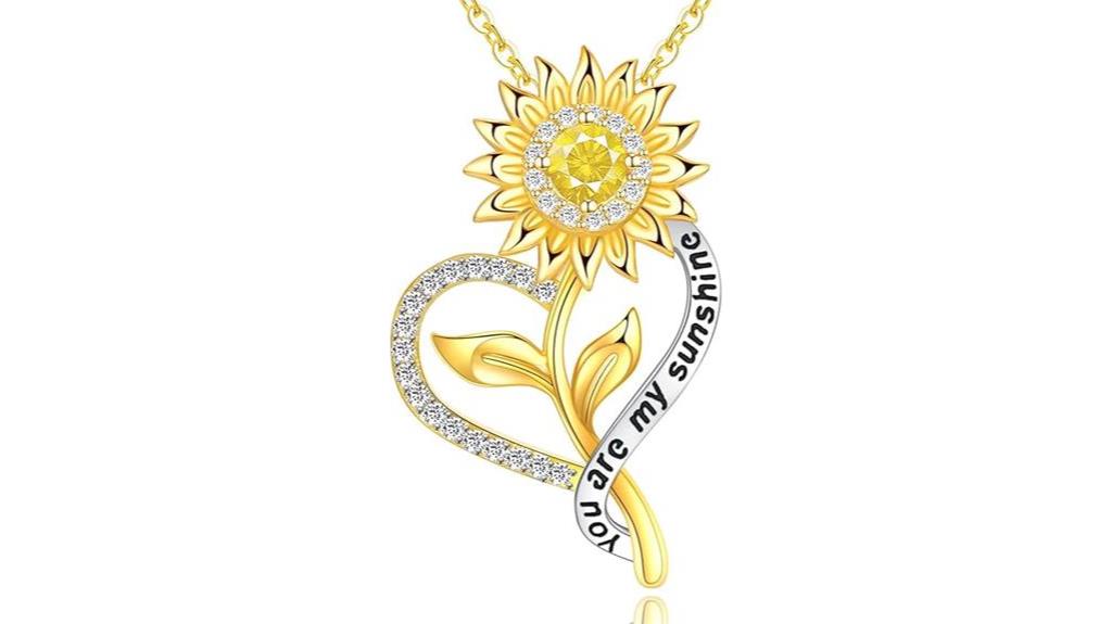 women s sunflower pendant jewelry