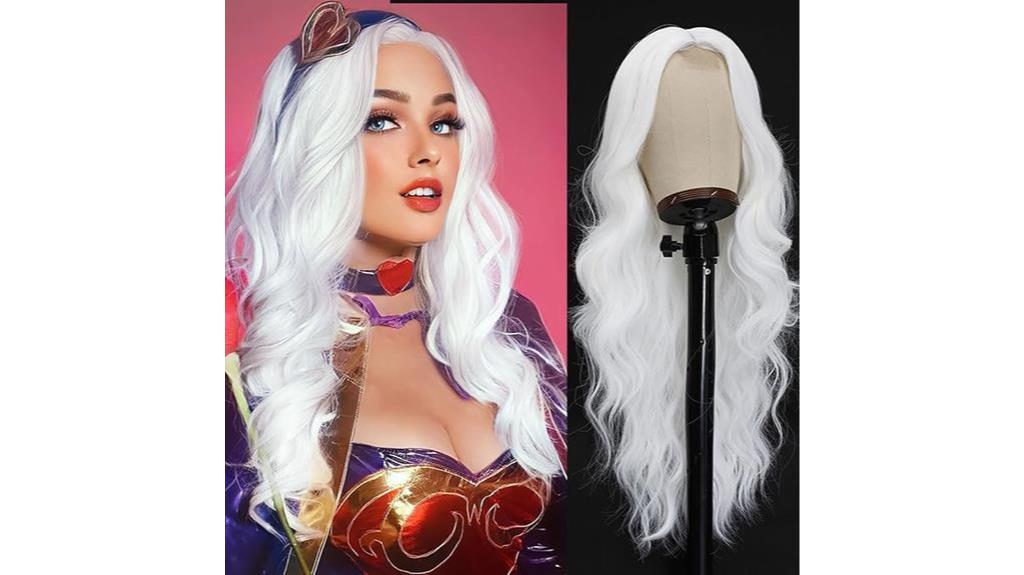 yesego long white wig