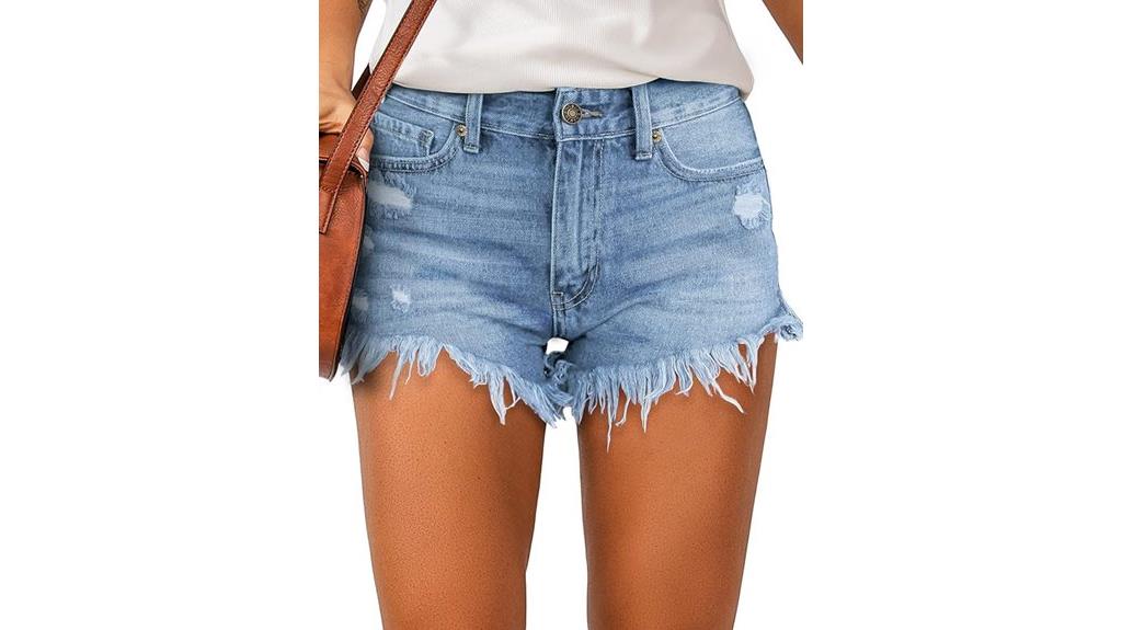 high waisted denim shorts