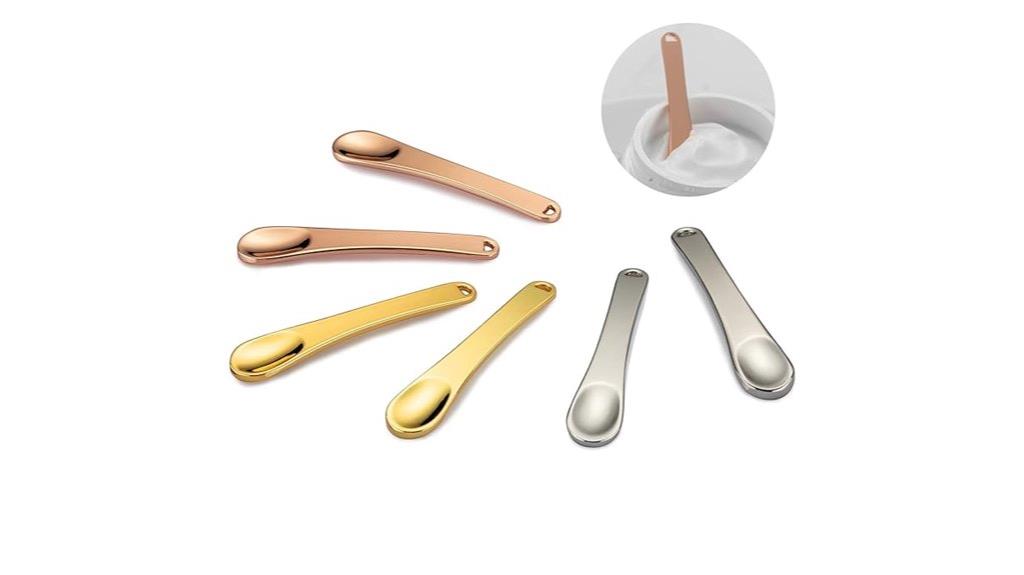 metal skincare spatula set