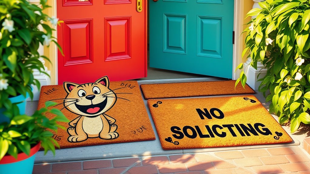 selecting humorous door mats