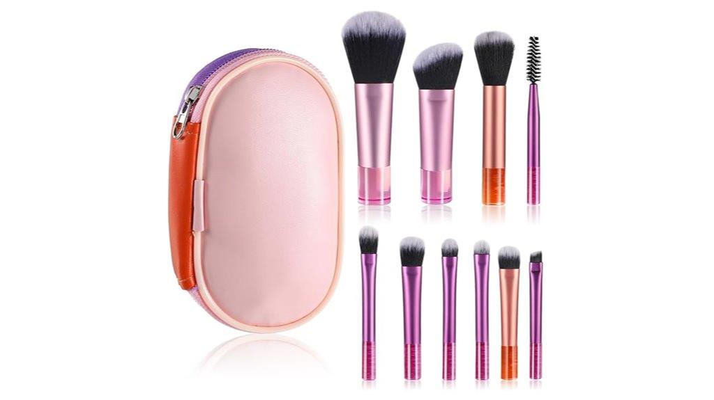 travel friendly makeup brushes