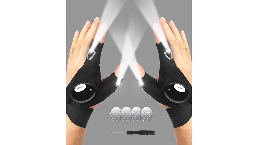 illuminating gloves for outdoor repairs