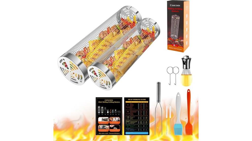outdoor grilling basket two pieces