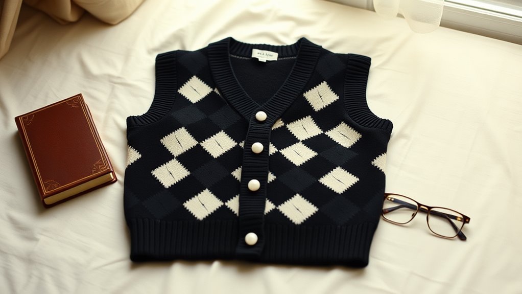 timeless preppy checkered sweater vests