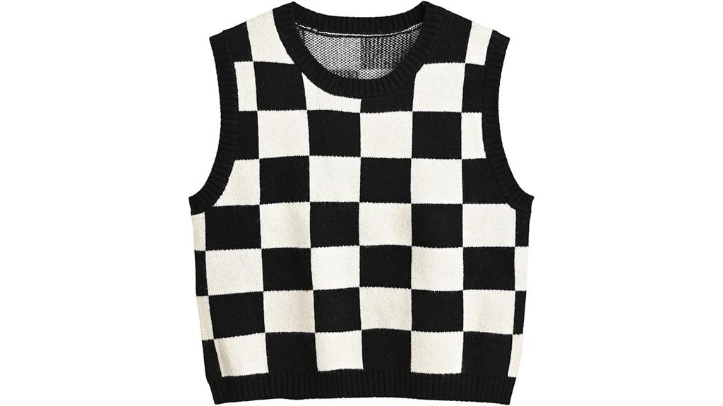 women s y2k sweater vest crop